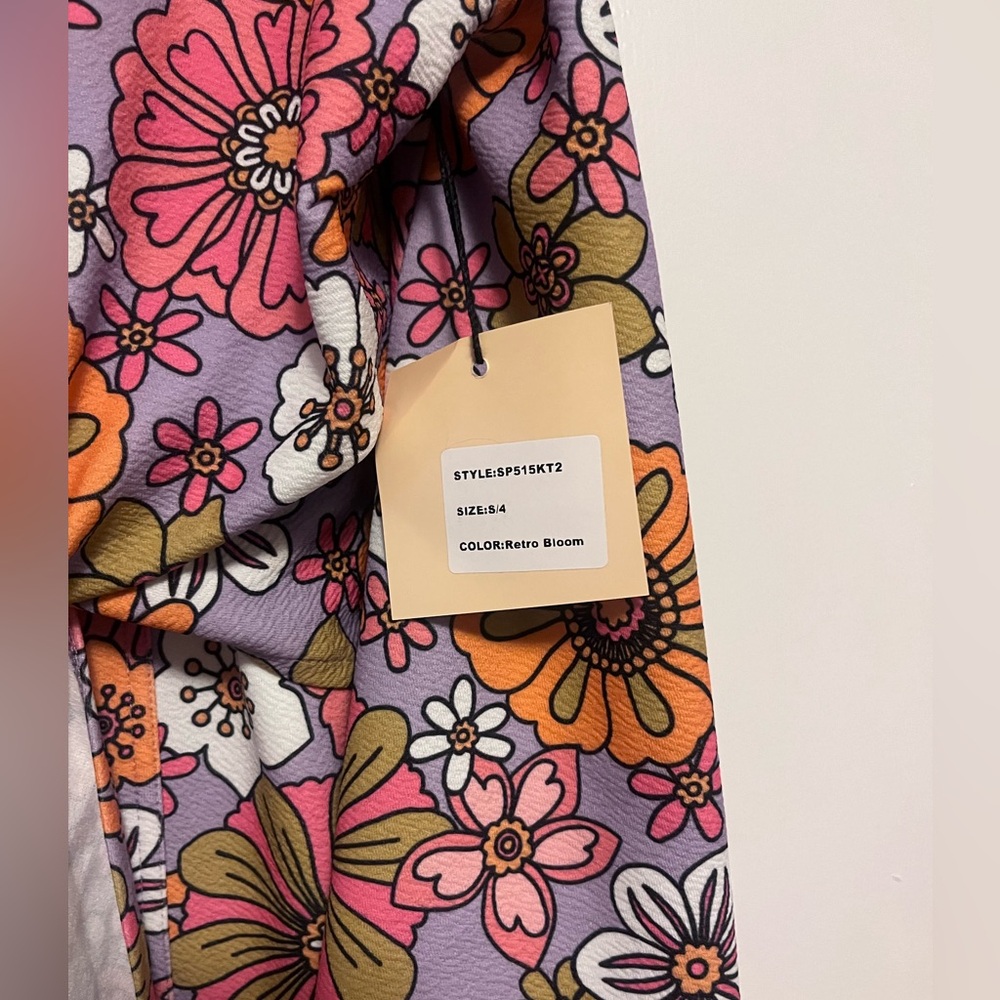 Smack Parlor from u pique vintage 2 piece hippie retro floral set size small/4 - Picture 9 of 10